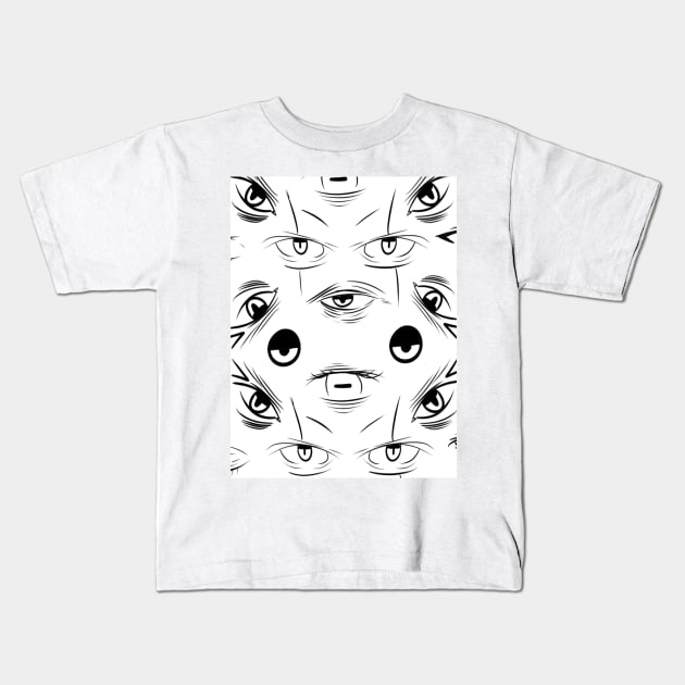 Mystic Eye Pattern Kids T-Shirt by Legendary Light Patrol 